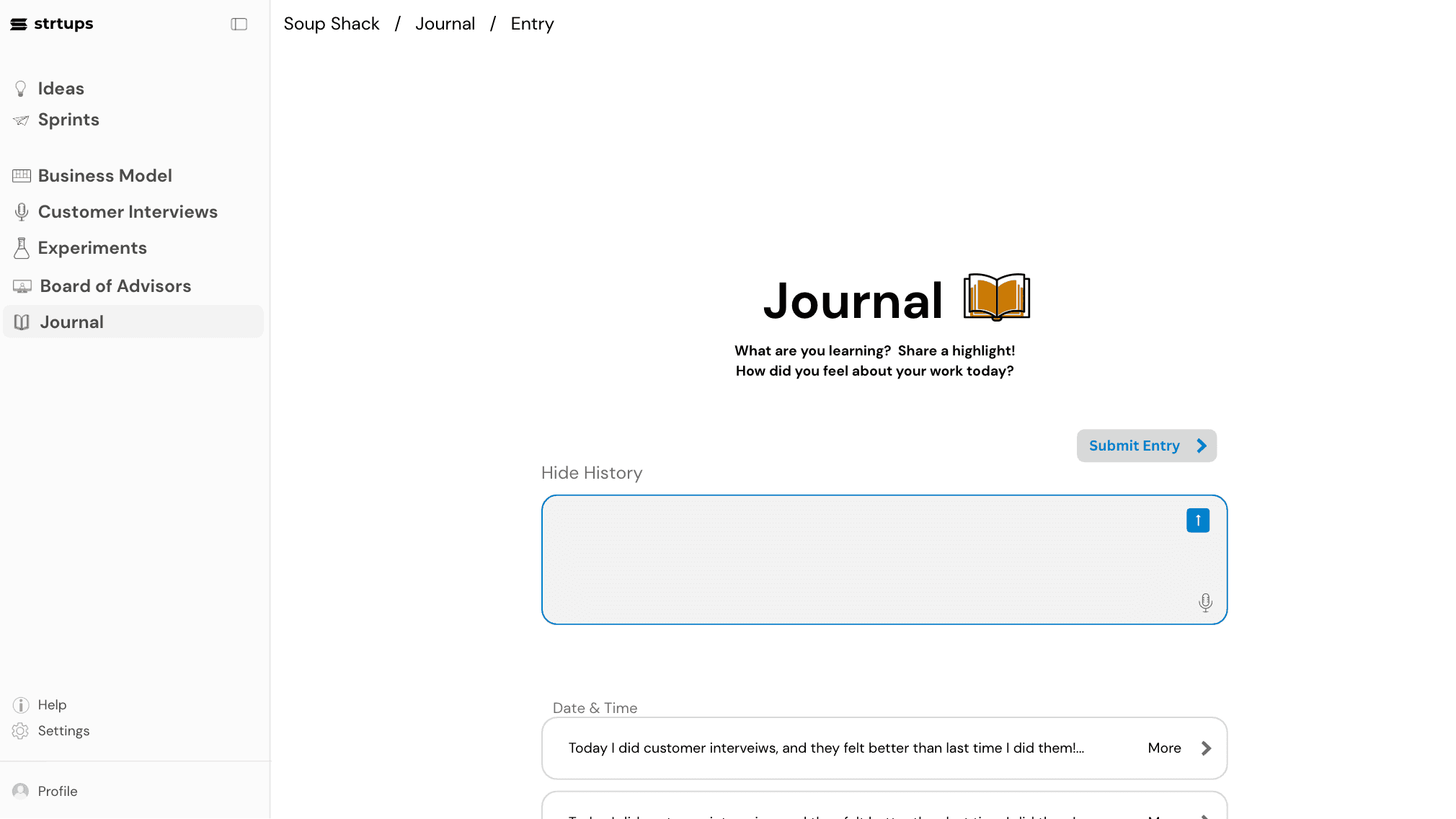 strtups platform — Learn