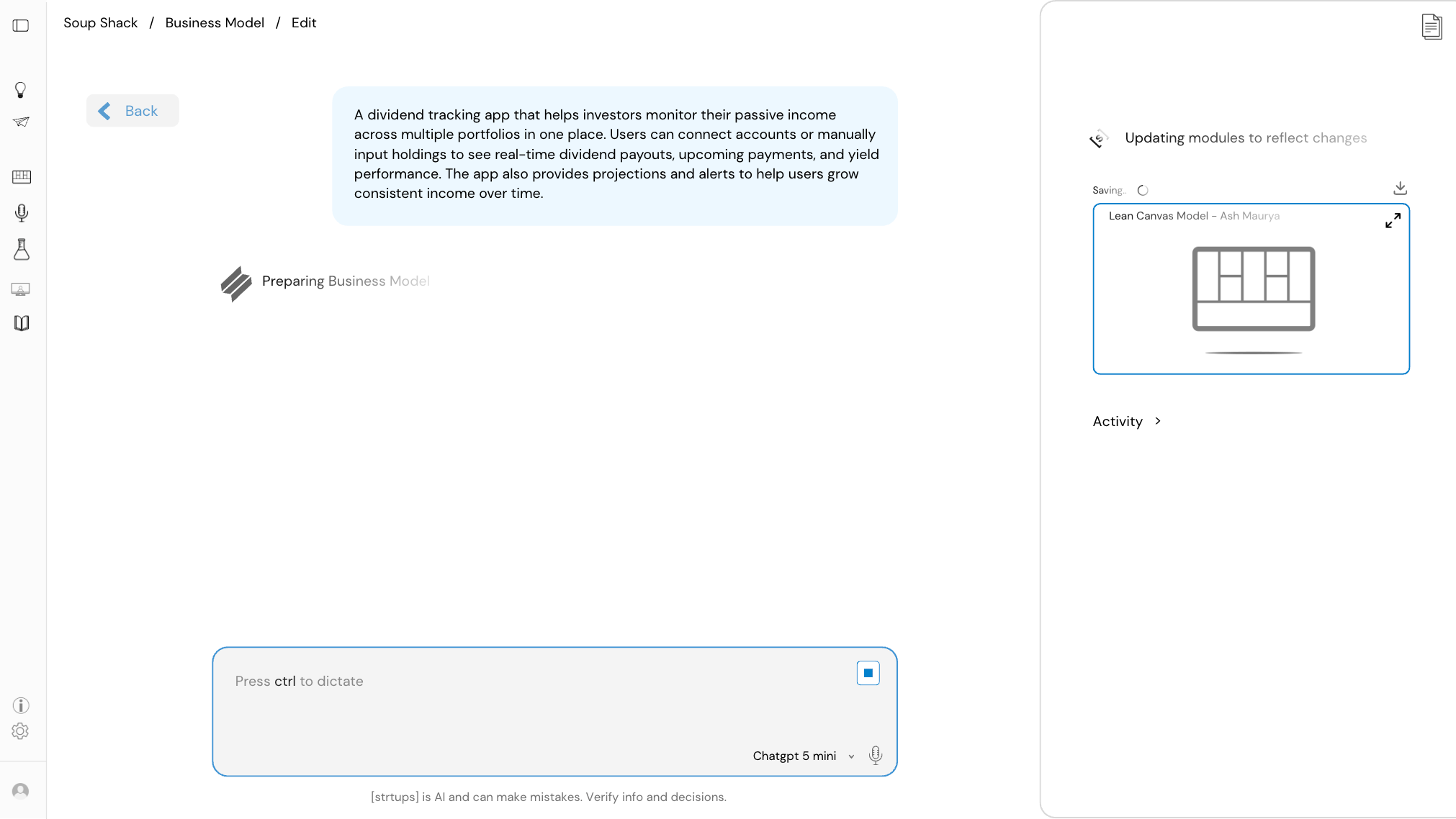 Strtups Courseware thinking workflow
