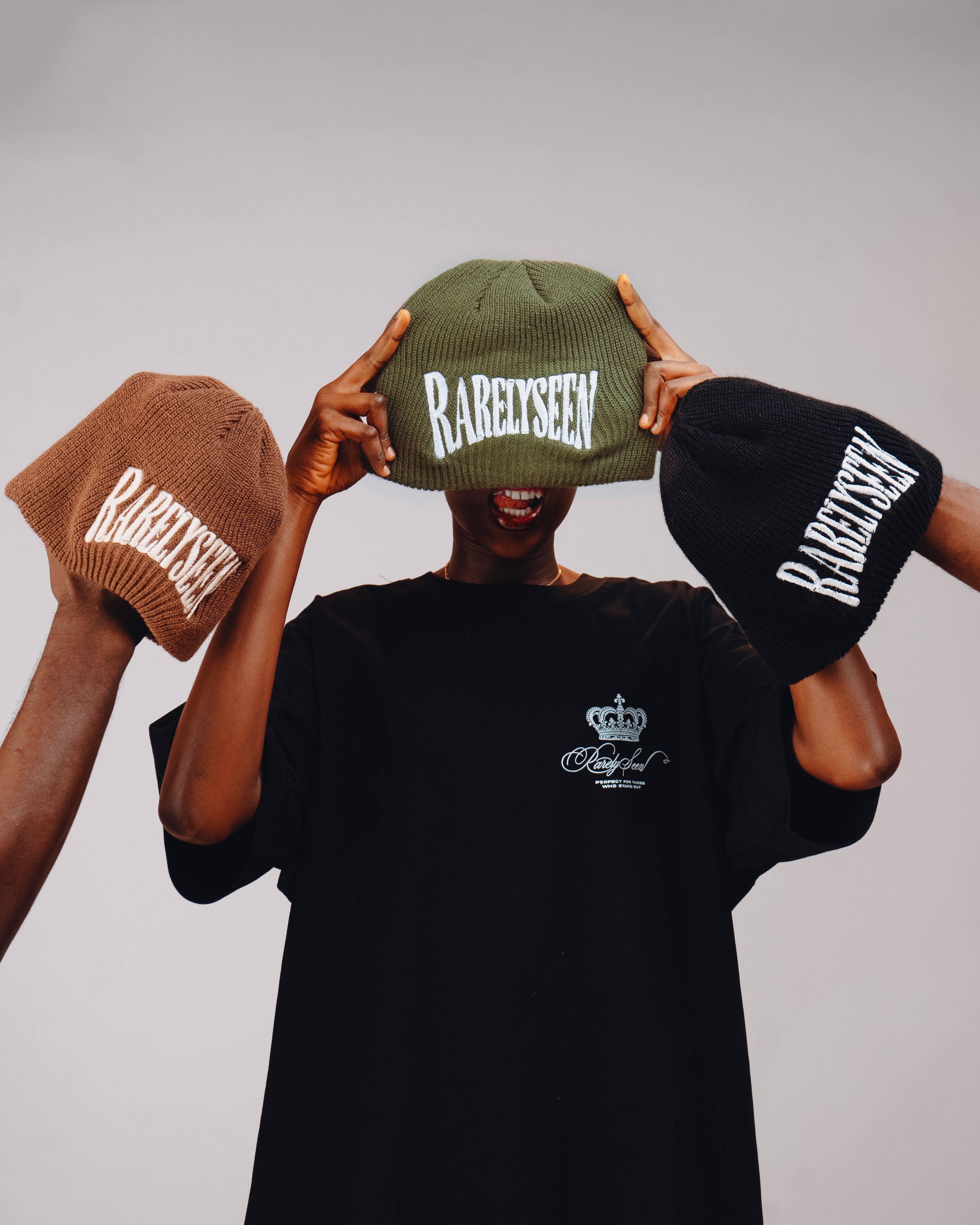 A clothing brand presenting its physical products